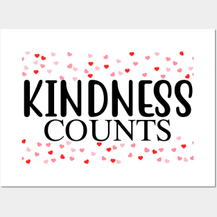 Kindness Counts. Inspirational Saying for Gratitude Posters and Art